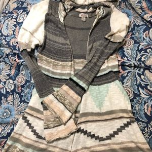 Multicolor cardigan worn two times.